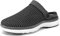 Zuecos Mujer Hombre Zapatillas de Playa Sandalias Piscina Verano Respirable Zapatos de Jardín Casual Pantuflas, Gris Grafito, 43 EU