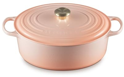 Le Creuset Enameled Cast Iron Oval Dutch Oven, 8 qt., Peche