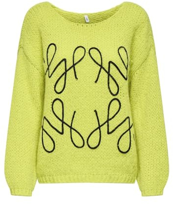 ONLY Damen Onlalyssa Life Ls Emb O-Neck KNT