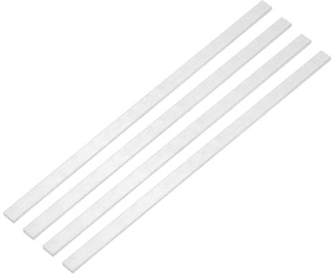 QUARKZMAN Perfiles de Aluminio, Barra Plana Cuadrada, 4 Pcs 2mm de Grosor 10mm de Ancho 305mm de Longitud Placa Plana Cuadrada de Aluminio 6063, 2 x 10 x 305 mm de Stock Sólido de Molino