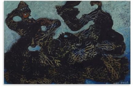 HAJIDEMA Max Ernst Art Poster, Barbares, dekoratives Gemälde, Leinwand, Wandkunst, Wohnzimmer, Schlafzimmer, 20 x 30 cm