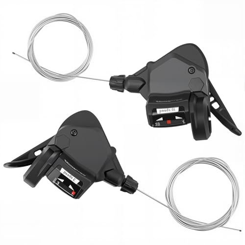 MEGHNA 1 paire de leviers de vitesse de vélo 3 x 8/9/10 vitesses Levier de vitesse Bike Shifter Lever/gauche/droite (3 x 10 vitesses)