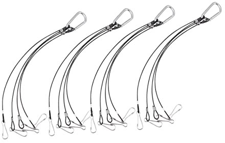 BESPORTBLE 4 Stück Edelstahl Seilaufhänger Pflanzenlampe Hängekorb Halter Wohnzimmer Schlafzimmer Büro Led Licht Aufhängeseil Kompatibel Langlebig