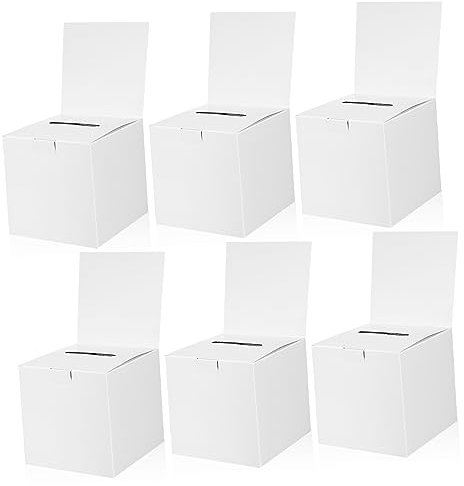Veemoon 6stücke Papp-wahlurnen Wahlboxen Für Tombola Und Abstimmungen Leichte Mehrzweck-kartons Geschenk Aufbewahrungsboxen Für Veranstaltungen Und Partys