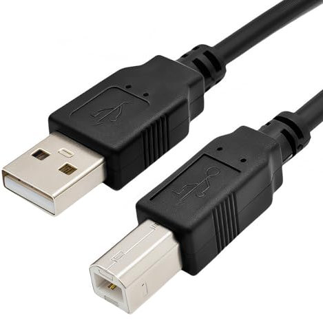 Quwem 2.0 USB A to B Midi Cable Cord for Instruments, USB Printer Cable Compatible with Piano Midi Controller Keyboard Audio Interface Recording Microphone Speaker Instrument Mixer and More 1m