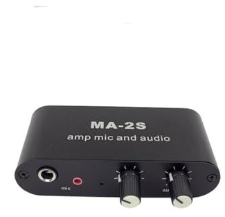 MA2S Microphone Preamp Portable Mic Preamp Amplifies Condenser 22X And Stereo Music For Enhances Sound