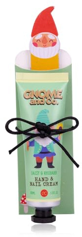 Accentra Handpflegeset GNOME & CO. in Geschenkbox, 2-teiliges Pflege-Set für Frauen mit Handcreme, Nagelcreme, Handlotion & Nagelfeile, Duft Daisy & Rhubarb, Geschenkidee zu Geburtstag und Ostern