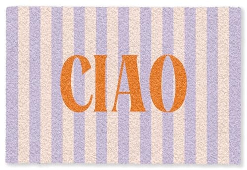 MuchoWow© Fußmatte innen Schmutzteppich Haustürmatte Door Mats Indoor | 40x60 cm - Fußabstreifer Eingangsbereich innen Schmutzfänger Teppich Ciao - Zitate - Sprüche - Farben