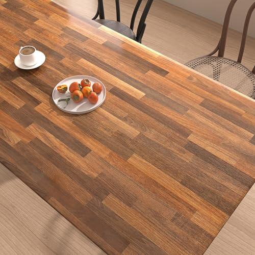LaCheery Klebefolie Möbel Holzoptik Dunkel Küchenfolie Selbstklebend Arbeitsplatte 40cm x 200cm Möbelfolie Holz Braun Vinyl Holzfolie Möbel Wasserdicht Selbstklebende Tapete für Schrank Tür Badezimmer