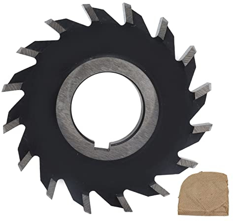 Fresa de 16 dientes, disco de fresa frontal de acero de alta velocidad para procesamiento plano, fresa de 80 mm de diámetro con diseño de 16 dientes, herramienta de corte duradera