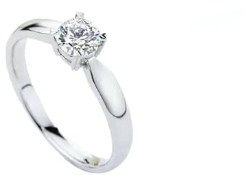 Gualiy Hochzeit Ring Weissgold, 18 Karat Gold Trauring Herz Krappen 0.5ct Rund Diamant Eheringe Damen Größe 63