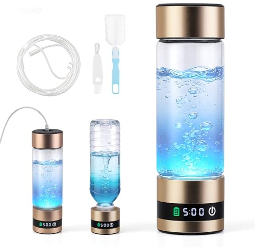 2026 Upgraded Hydrogen Water Bottle, 460ml Leak Proof Hydrogen Water Generator with SPE/PEM Technology, 8-Hour Hydrogen Lock, Portable Hydro Water Bottle for Daily Health