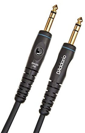 D’Addario Accessories Custom Series Guitar Cables - Instrument Cable with ¼ Inch Ends - High Performance Guitar Cord - For Guitars, Bass, Keyboards - Stereo - Straight End, 10 feet