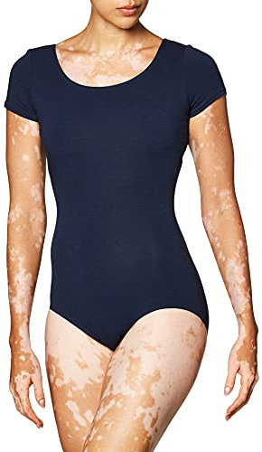 Capezio Damen Klassischer Kurzarm-Trikot Gymnastikanzug, Marineblau, M
