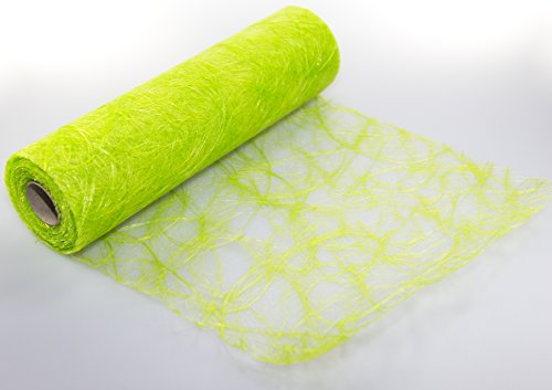 Unbekannt 25 m x 30 cm Sizoweb® Vlies Original Tischband Tischläufer Kiwi grün hellgrün für Hochzeit