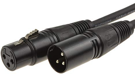 kenable Balanced XLR Microphone Cable Male to Female Audio Lead Pure Copper Shielded Black 1.5m