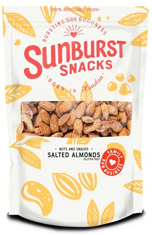 Sunburst Snacks Dry Roasted Almonds Sea Salted Whole Nuts, Small Batch Healthy Snack, Recyclable and Re-sealable Packaging, 1KG