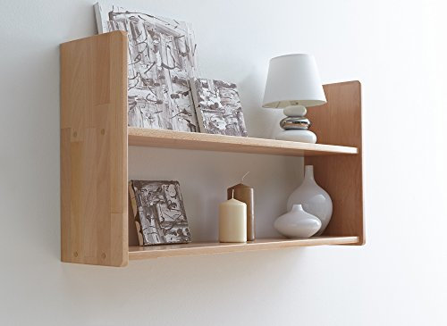 TiCAA Wandregal Hängeregal Buche Natur