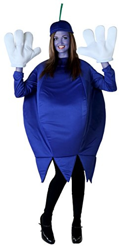 Blueberry Halloween Costume Plus Size Fruit Dress-Up, Unisex Foam Fruit Outfit with Cap