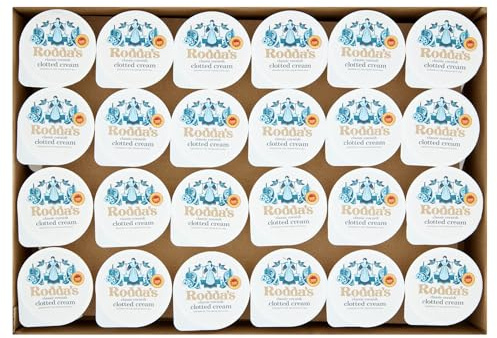 Rodda's Frozen Cornish Clotted Cream, 48 Individual 40g Portion Pots, Briti | Temperature controlled chilled delivery, Crafted since 1890, Traditional baking method, Golden crust characteristic