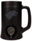 SD toys Game of Thrones beer mug - 3D swirling Targaryen symbol, black.