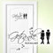 Grandora WC Aufkleber Getränke Rückgabe Mann Frau I Silbergrau (BxH) 26 x 14 cm I Badezimmer Toilette Wandsticker Wandaufkleber Sticker Wandtattoo W5443