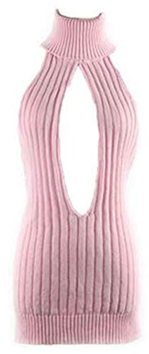 YUANMO Sexy Erotique Lingerie Femme Pull à col roulé sans Manches Style Japonais Pull Anime Cosplay