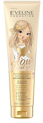 Eveline Cosmetics Glow and Go Illuminating Moisturizing Body Balm mit Goldpartikeln - 150ml