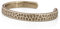 Akitsune Terra Armreif | Gehämmert Antik Armschmuck Frauen Herren Edelstahl Armband Rustikal - Messing 65mm