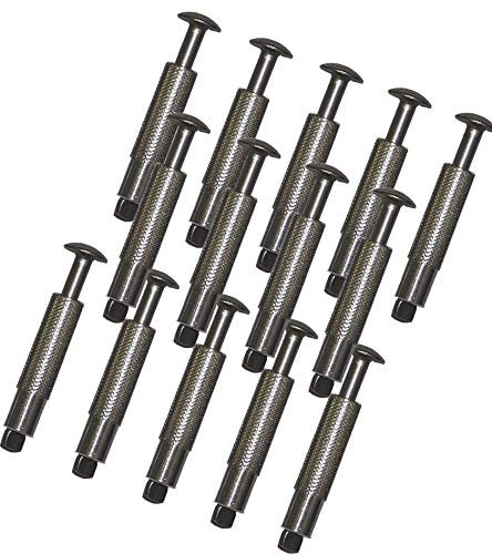 Tornillo de Anclaje para Lona, cobertor de Piscina. 100% INOX (Acero-Aluminio) y escamoteable MONOBLOC. Pack de: (14 Uds)