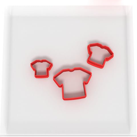Custom Cutters Shirt Shape Cutters | MINI/Tiny Plastic Cutter for Baking, Fondant, Clay, Pastry, Icing, Jewellery (1.5/2/3CM)