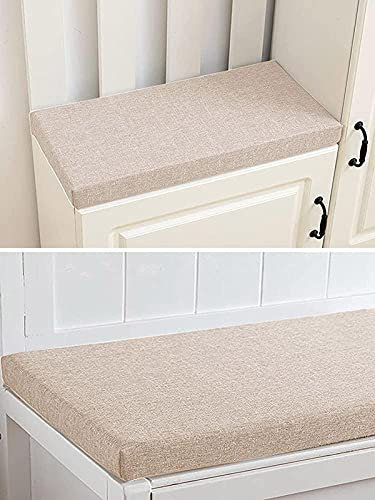 Kissen für Gartenbank, 2- und 3-Sitzer, für drinnen und draußen, Esszimmerstuhl, 100 / 120 cm, Terrassenschaukel, 80 x 40 x 5 cm, Beige