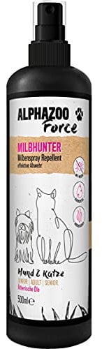 alphazoo MilbHunter Anti Milben-Spray für Hunde, Katzen, Pferde & Hühner 500 ml I Natürliches Milbenmittel mit Langzeitschutz I Gegen Milbenbefall