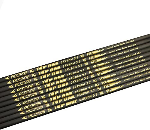 ACCMOS Fachmann Einsatz im Wettkampf Pfeilschaft aus Carbon, ID 3,2 mm Spine 700, für Bogensport DIY Pfeil-Zubehör 12St (Spine 700, 12pc)
