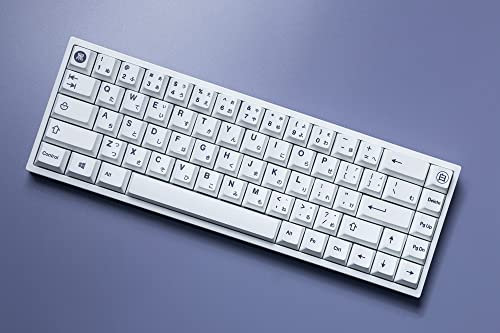 Minimal White Keycap Set, Minimalist Theme 125 Keys Japanese DYE-SUB Cherry Profile PBT Keycap For Custom Mechanical Gaming Keyboard (Size : Japanese)