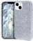 MATEPROX Glitter Case Compatible with iPhone 14 - Sparkle Sparkly Bling Cute, 3 Layer Hybrid, Anti-Slick Protective Case for iPhone 14 6.1'' 2022-Silver