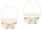 Gadpiparty 2 Stück Blumenmädchen-Körbe Für Die Hochzeit Vintage-Champagnerband Gewebter Aufbewahrungskorb Mit Griff Schleifenkorb Für Mädchen Hochzeitszeremonie Partydekoration