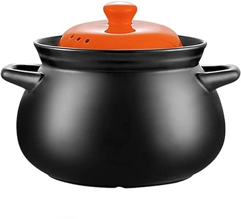 CAZARU Casserole en céramique Casserole en Terre Cuite Casserole en céramique Casserole en Argile Résistance aux Hautes températures, Bon Stockage de la Chaleur, Double Nutrition.-7L 7L