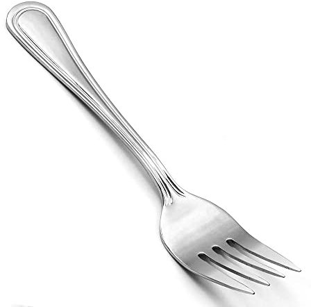 Forgast Fourchette à dessert | 6 pièces | Acier inoxydable | Fourchette à gâteau, apéritif, fruits, fromage | pour les fêtes, cafés, restaurants | Facile à nettoyer | Lavable au lave-vaisselle