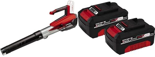 Einhell Soplador de Hojas con batería GP-LB 18/200 Li E-Solo Power X-Change (Iones de Li, 18V & Paquete Doble de baterías de Iones de Litio Power X-Change de 18 V y 4,0 Ah