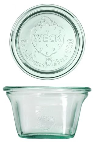 Weck Quadro 290 ml 6-teiliges Glas mit Deckel Zur Konservierung, Säften, luftdichter Aufbewahrung von trockenen Zutaten