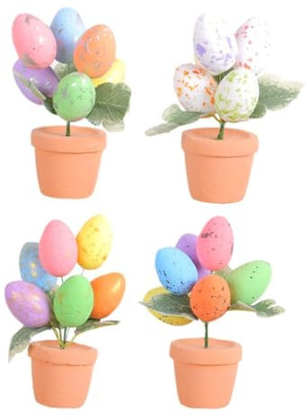 OUNONA 4stücke Teiliges Bunte Foams Osterei Bonsai Dekoration Für Tisch Für Ostern Indoor Und Outdoor Pflegeleicht Für Partys Fotorequisiten