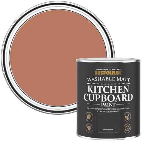 Rust-Oleum Peinture Rouge pour Meubles de Cuisine, Finition Mate - Sienne 750ml