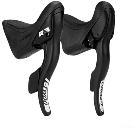 RANRAO LTWOO R2/R3/R5/R7 2 x 7/8/9-Gang-Schalthebel für Shimano-Umwerfer, Aluminiumlegierung Speed Rennrad Schalthebel (R3), ITJ5514I68QM43SEQ4C40517J