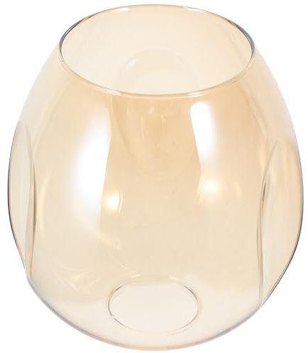 Gadpiparty Amber Glass Bell Lamp Shade - Wine Cup Shaped Replacement for Chandeliers, Pendant & Wall Lights | Clear Glass Fixture for Dining Rooms & Bars