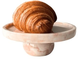 Natürlicher Rosa Marmor Tortenständer — Tortenplatte mit Fuß, Marble Cake Stand with Lid, Kuchenständer Rund Hochzeitstortenständer und Kuchenglocke, Tortenplatten Ständer mit Plastik Deckel Deko