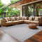 SIMPEX Outdoor Teppich Wetterfest Terrasse Balkon Garten Küchenteppich Einfarbiges Design Flachgewebe Sisal Look Waschbarer Teppich, Größe: 240 x 340 cm, Farbe: Grau