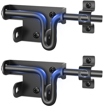 TRIPLE DEER Chiavistello scorrevole per cancello resistente, bullone scorrevole con foro per lucchetto, bullone scorrevole per recinzione in legno, recinzione da cortile, porta del capannone/porta del