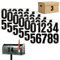 ZEYIYER 6 Blatt Zahlen Aufkleber, Schwarz Number Stickers, Zahlenaufkleber, 0–9 Reflektierende Vinyl Nummernaufkleber für Haus Tür Adressnummer Innen oder Außen Number Stickers