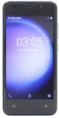 Yctze Smartphone Sbloccato Schermo HD da 5,0 Pollici, 4 GB di, 32 GB di ROM, Doppia Fotocamera da 8 MP, Riconoscimento Facciale, Design Ultra Sottile, 12 (BLUE)